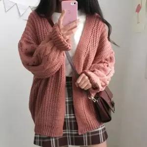 ONM 니트가디건 니트롱 루즈핏 루즈핏롱 데일리 니트 숄