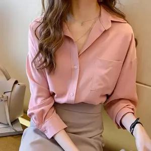 ONM 쉬폰블라우스 여자 프릴블라우스 오버핏 오피스룩 봄