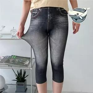 ONM 여름 데님 스판 레깅스 모던 7부 스키니