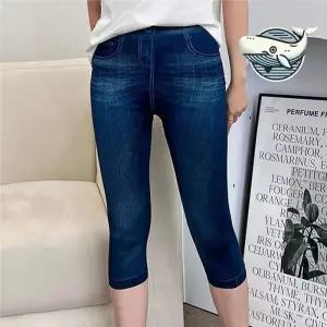 ONM 데일리 캐주얼 데님 7부 레깅스 슬림핏 일상용