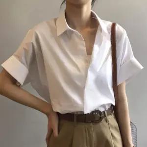 ONM 캐주얼 V넥 기본 3컬러 모던 블라우스 루즈핏 셔츠