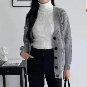 ONM 여성 간절기 도톰 포근한 루즈핏 데일리 니트 가디건