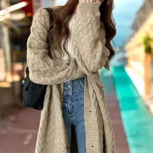 ONM 도톰 루즈핏 여성 롱가디건 오버핏 봄 데일리