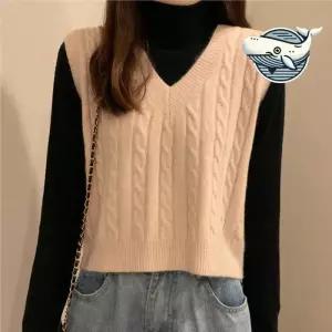 ONM 단정한 꽈배기 니트 레이어드 커플룩