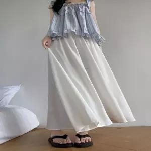 ONM 여성 2컬러 여름 통바지 와이드팬츠 밴딩 치마바지