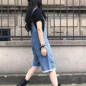 데님 디자인 스타일 데일리 패션 멜빵 팬츠