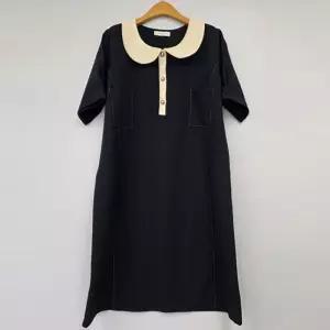 빅사이즈 505 화이트스티치카라원피스 DBSU427