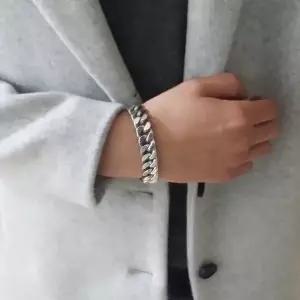 모던 11mm(20D)은팔찌 남자 여자 실버 체인 친구 선물 20돈팔찌