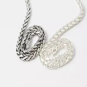 [차차실버]스피커 4mm 은팔찌 남자 여자 커플 순은 남녀공용 925실버 도톰