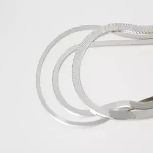 [차차실버]뱀줄 3mm 스네이크 은목걸이 실버체인 남자 여자 남성 여성 얇은