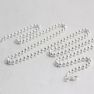 은볼 3mm 은목걸이 진주 남자 여자 남녀공용 군번줄 펜던트 순은