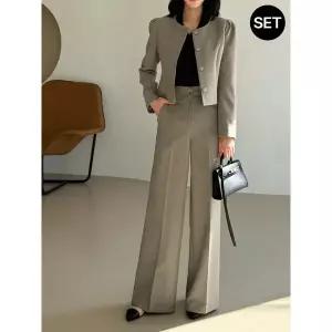 [모리스커밍홈]로미 라운드자켓 슬랙스 셋업 M2502SE004A_P385944914