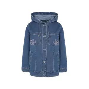 [크로커다일레이디]메탈 자수 후드 데님 자켓_CLDWJK106