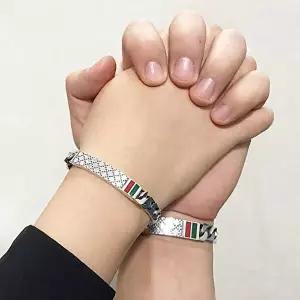 [차차실버]레인보우 8mm 은팔찌 고급 세련된 명품 커플 엄마 아빠 생일