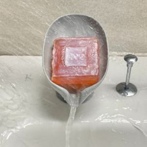 물잘빠지는 비누각 그레이 세면대 비누홀더 보관대 자동배수