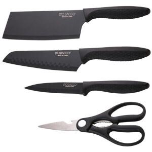 디오바코 블랙에디션 칼 가위 4종세트(중식도+식도+과도+가위)