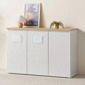 로덴 템바보드 휴지통 선반 수납장 분리수거함 3단