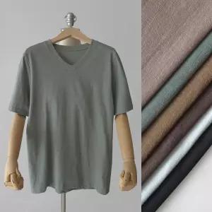 슬라브 브이넥 반팔 코튼면 슬라브 레이어드 이너 여성여름티셔츠 (6color)