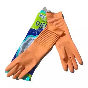 이태리 고무장갑 주황 L 대 10켤레 라텍스 고무 천연 장갑 김장 세차 주방 설거지