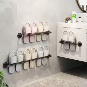 (싸더라) 무타공 욕실 슬리퍼 걸이 부착식 거치대/실내화/거치/꽂이/정리/욕실화/다용도/실내/정리대/공간