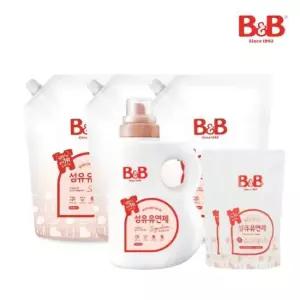 [증정] 비앤비 유아 섬유유연제 자스민향 1500ml 용기형 1입+리필형 3입+800ml 2개증정
