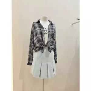 [롯데백화점]SOUP 체크 포인트 루즈핏 긴팔 셔츠  SB7LS3Z1