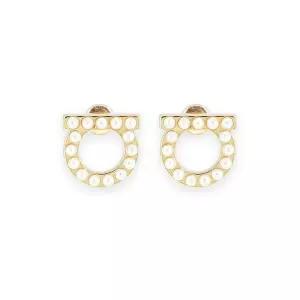 디몬트 페레가모 여성 간치니 크리스탈 펄 이어링(골드) 760125 696581