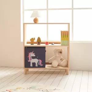 [우아미가구]오솔 고무나무 원목 수납책장 2단2칸