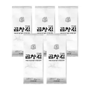 [성경김본사] 지도표성경김 곱창김 42g x 5봉 조미 곱창돌김