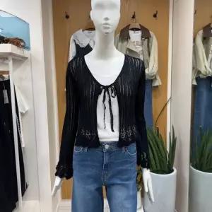 클리지 DP01 시스루 레이어드 리본 가디건 대동백화점 CP4WKC01