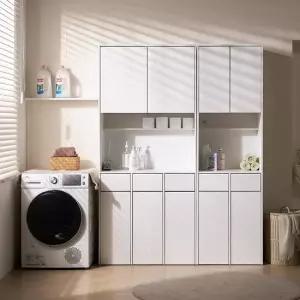 MN2073 3칸 상부장 일체형 키큰 분리수거함 900