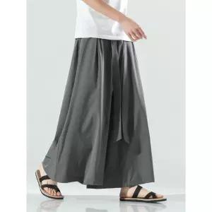남자 치마바지 스커트 밴딩 하렘 얇은 와이드 여름
