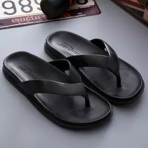 샌들슬리퍼 심플한 컬러 쪼리슬리퍼 남녀공용 커플 샌들 미끄럼 방지 쪼리