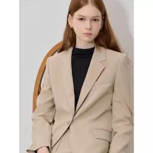 [하프클럽/]원버튼 싱글 셋업 재킷   슬림 스트레이트 셋업 팬츠 2종세트 (택