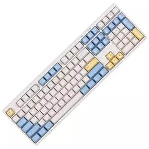 몬스타기어 가츠 X108 블루레몬 보글보글 6세대 멤브레인 저소음 게이밍 사무용 풀 배열 윤활 키보드