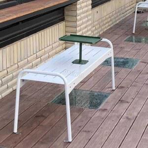 철제 벤치 의자 대기 감성 120x40x54CM 미니멀 카페 블랙 가든 야외 화이트