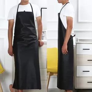가죽 레자 앞치마 긴 롱 무지 공방 작업 블랙120X78