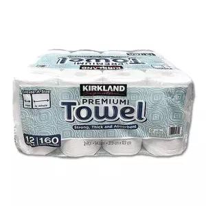 커클랜드 키친타월 대용량 페이퍼타올 종이타올 주방 행주 160매 x 12롤