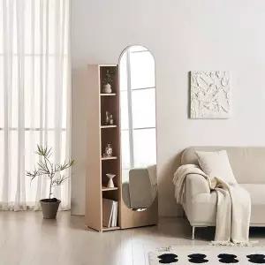 [삼익가구]노아 라운드 확장형 와이드 수납 전신 거울