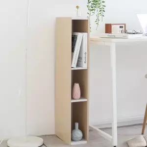 [아이리스] 우드 3단 틈새 수납장 선반 책장 책꽂이 (가로15cm) UB-9015 베이지