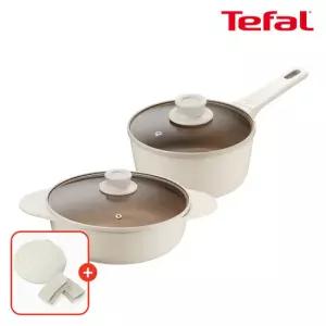 테팔 인덕션 주물 아이콘 냄비 2종(편수18+전골24)(+실리콘 냄비손잡이+냄비받침)