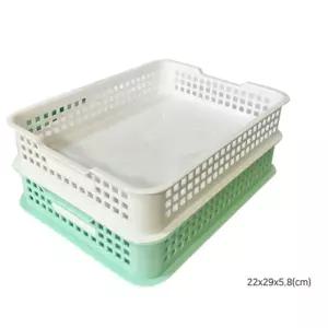 학교 서랍정리용 사각 바구니 22x29x5.8 플라스틱 정리함 어린이집 유치원 습관