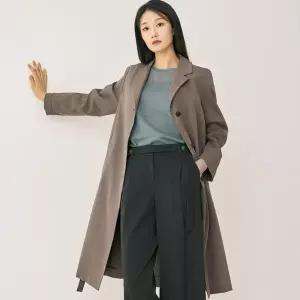 [하프클럽/]여성 벨티드 A라인 롱 바바리코트 LFCAN902_KH