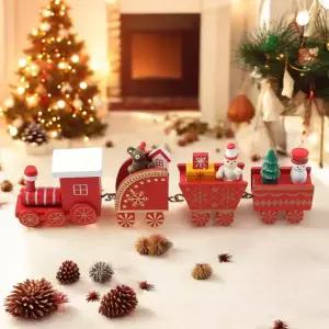 오브제 징글벨 크리스마스 미니어처 인기상품 기차(레드) 신상품 원목