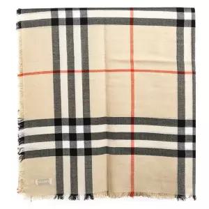 [버버리] 체크 울 스카프 200 샌드 8085069