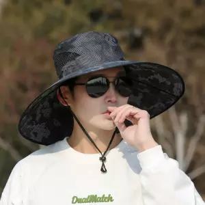 남성 정글 모자 자외선 차단 챙넓은 모자 밀리터리/등산모자/남자/여름/사파리/농사/여행/햇빛/가리개/낚시