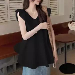 [라일리여성의류] Rly 여름 외출 데이트 블라우스 코디 민소매 프릴 브