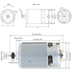RS550 DC 모터 13 치아 10.8V 교체 마이크로 BOSCH GSR10.8-2-LI/전기 드릴/전기 스크루 드라이버에 적합