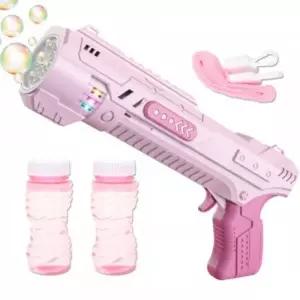 분홍 다이나믹 8구 자동 터보 버블건/비누방울/비눗방울/전자동/총/장난감/어린이집/유치원/생일/선물/답례