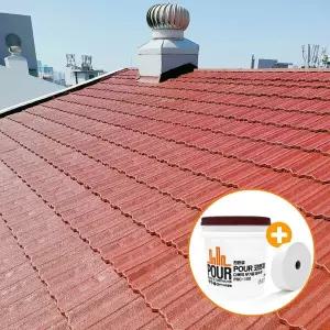 POUR스토어 금속함석 기와 지붕 및 징크판넬 재도장 코팅 세트 (10평100평)